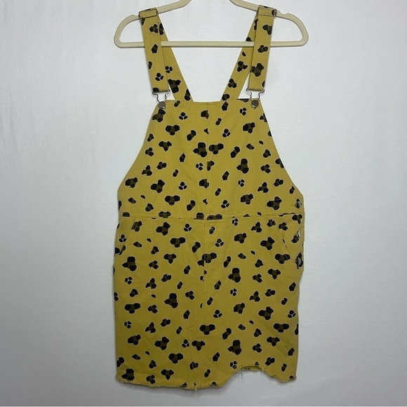 Entro Boho Leopard Pinafore Jumper Overalls Mini Dress - Picture 4 of 15
